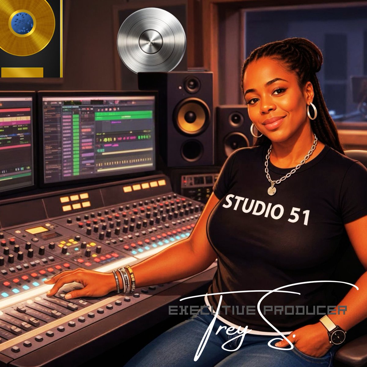 kemetstri's tweet photo. Studio 51 Live Jazz Coming Soon on all Platforms.

Trey S is the executive producer and creative anchor behind Kemetstri Music. Working from inside Studio 51, she shapes not only the sound, but the structure, pacing, and intention of every project that moves through the space. Her approach is grounded and deliberate — listening first, building second — ensuring that the music carries clarity, depth, and purpose before it ever reaches the audience.
