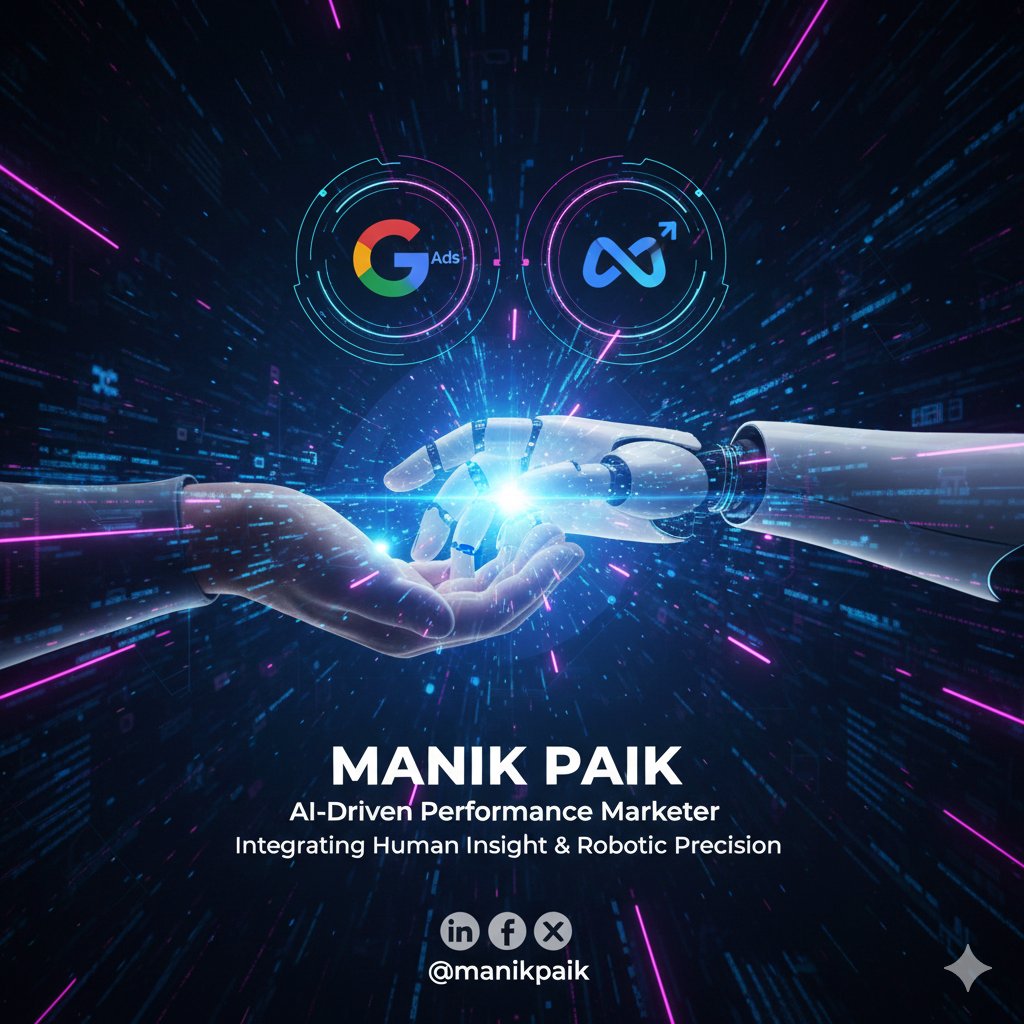 ManikPaik's tweet photo. Where human insight meets AI precision 🤖✨
Smarter Google Ads + Meta Ads strategies, powered by data and experience, to drive real performance—not guesswork. Ready to scale with intelligence? 🚀

#PerformanceMarketer #GoogleAds #MetaAds #DigitalGrowth
https://t.co/2lXXL9Fxoo https://t.co/7LbVQW3EvP