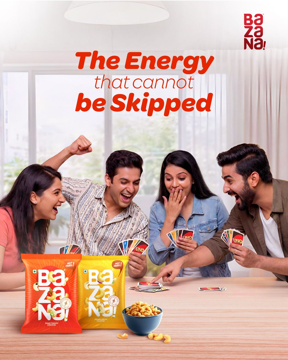 BazanaSnack's tweet photo. Turns may change, but the true power stays!

#Bazana #SnackBetter #uno #EnergyBoost #unochallenge https://t.co/Mze5pFiNRz