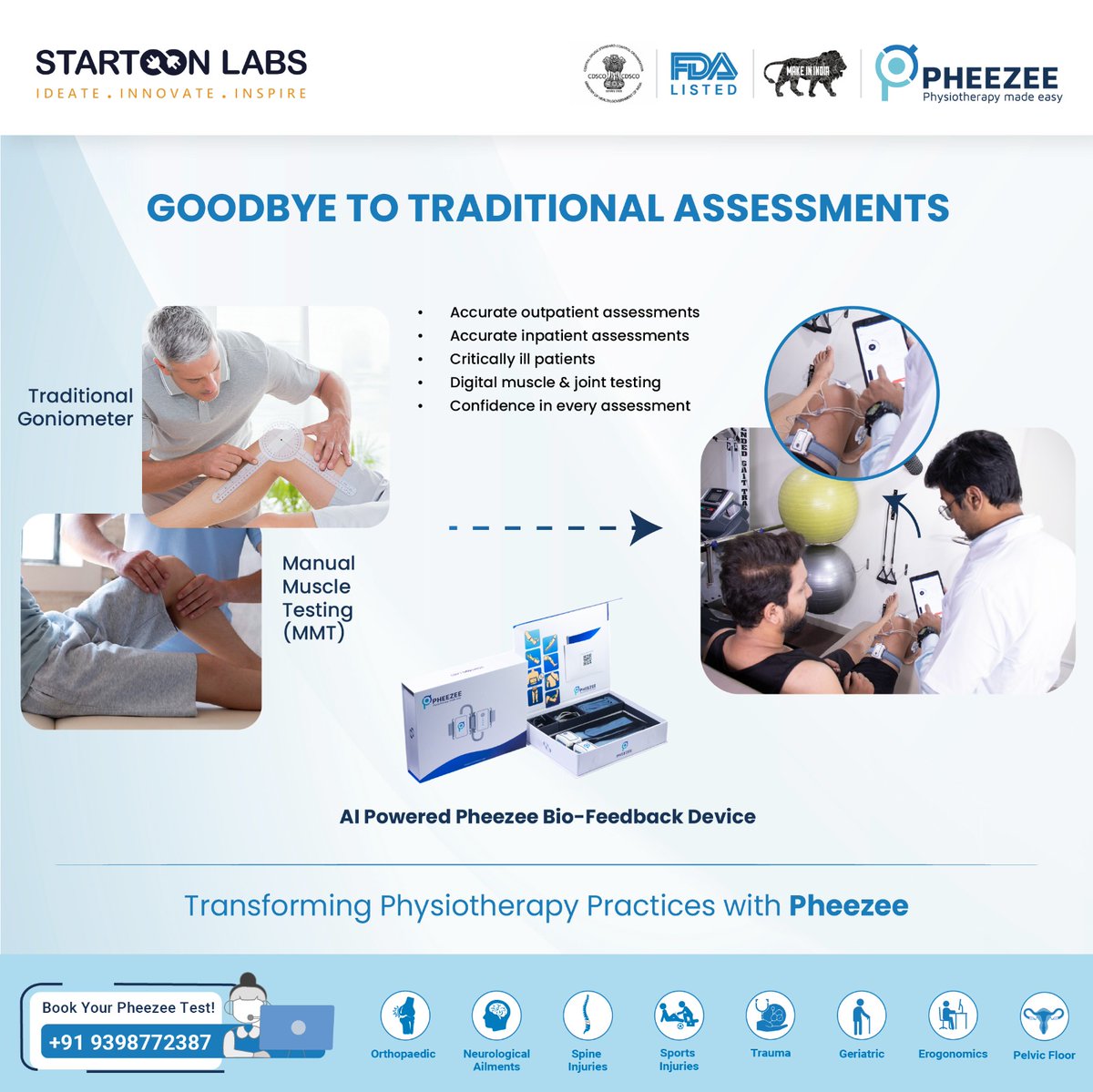 startoonlabs's tweet photo. Hello data-driven physiotherapy.
AI-powered Pheezee delivers accurate, confident muscle &amp; joint assessments.
Book your Pheezee test today!

Call: +91 9398772387 |Website: https://t.co/5kXkeR42df

#pheezee #physiotherapytech #aiphysiotherapy  #clinicalaccuracy #startoonlabs https://t.co/svaGh9M3Cl