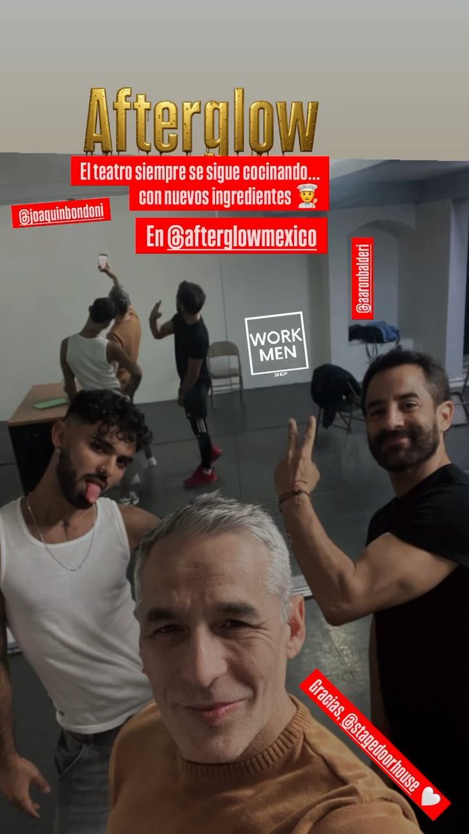 Cortecito, música nueva, ensayo de concierto y... También ensayo para #Afterglow 🔥Joaquin demostrando que se sabe la de chambear 😼 🎭 🎶🎤💈
#JoaquinBondoni en ig de Aaronbalderi &amp; <a href="/JuanRiosCantu/">Juan Ríos Cantú</a>
