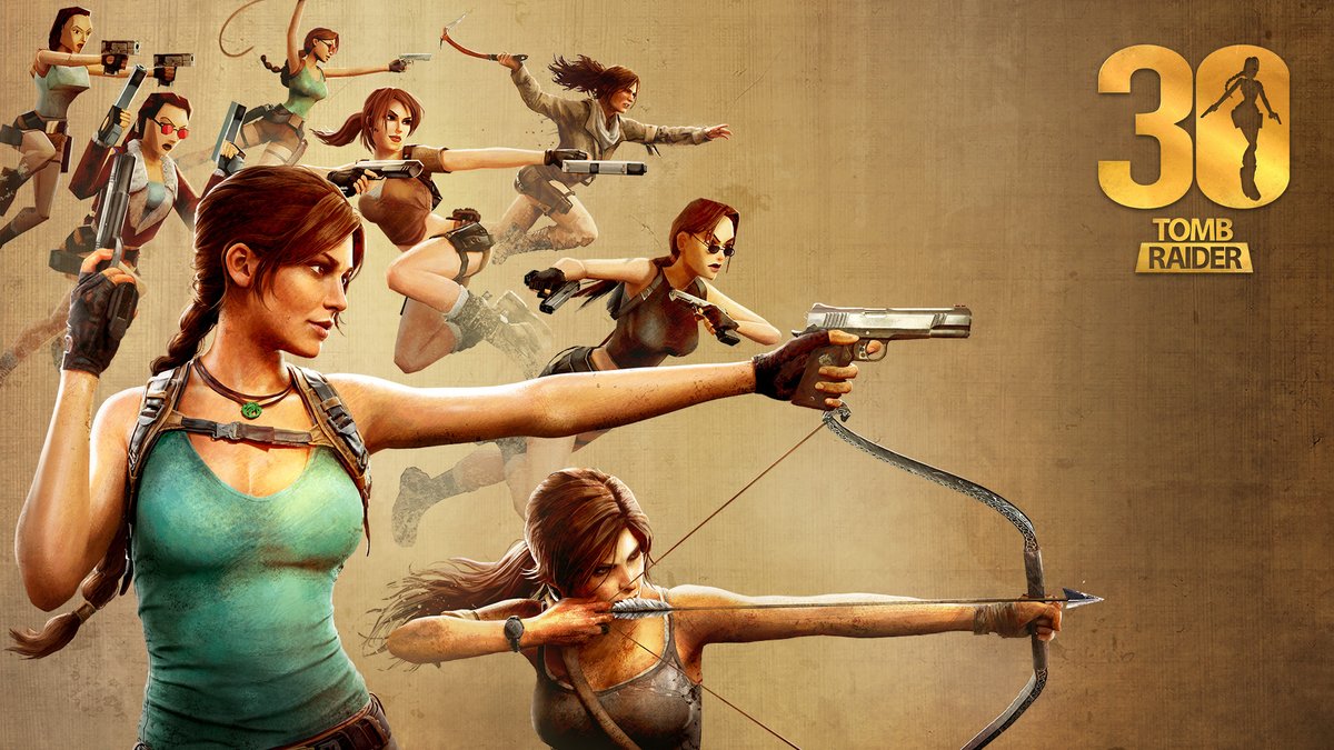 tombraider's tweet image. 30 years ago, Lara Croft climbed, jumped, and swan-dived onto the scene.

🥳 We’re celebrating the 30th anniversary with Funko, Dark Horse, and more. Visit the blog for the full story and download exclusive 30th Anniversary wallpapers: tombraider.com/news/video-gam…