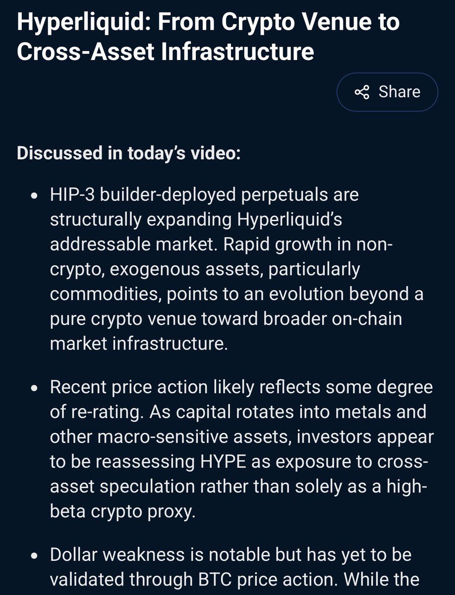 HYPE suddenly reprices +50% the same week as TradFi figures bullpost  Hyperliquid. Coincidence or not? Both Ark Invest (Cathie Wood) and  Fundstrat (Tom Lee) covered Hyperliquid in a positive light recently, see