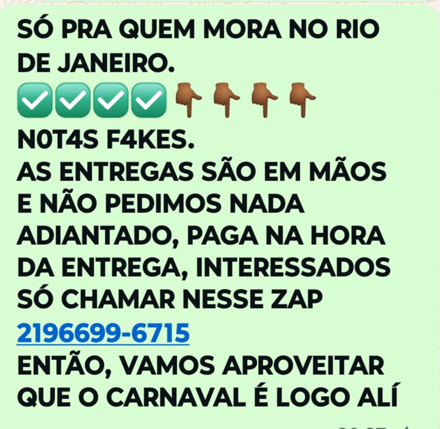 Quem tiver interesse só chamar no ZAP abaixo, carnaval é logo alí.