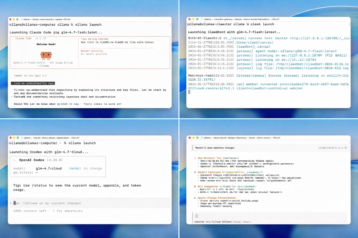 Ollama vient de lâcher un game changer : ollama launch

Une seule commande.
Zéro config.
Des agents IA prêts à l’emploi.

👉 Claude Code
👉 Codex
👉 OpenCode
👉 Clawdbot
👉 Droid

Le tout en local ou via le cloud.

🧠 Jusqu’ici, lancer un agent IA, c’était souvent :

❌ variables