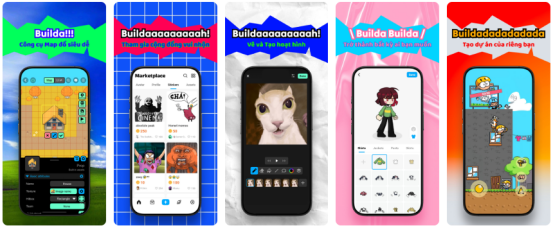upupdata's tweet photo. 🚀Builda is a game creation tool platform launched in early 2022.  Its December update, which added platform points and cash withdrawal features, resulted in over 2.87 million downloads within a month, placing it among the top ten most downloaded mobile games in Southeast Asia. https://t.co/eWemvaY8JU