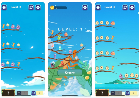 upupdata's tweet photo. 🔥The casual game "BirdSort" entered the US iOS mobile game download rankings on January 19th, reaching a new highest ranking of 110th. Players need to swap the positions of birds perched on branches according to their colors until all the birds on each branch are the same color. https://t.co/G7YLbKwUTJ