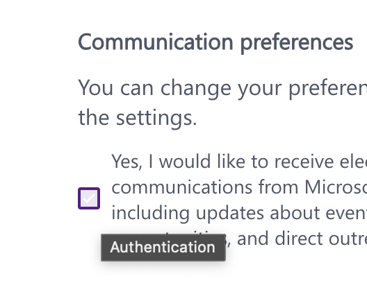 anshulpro's tweet photo. Hover state of Checkbox  on a Microsoft form 🤦‍♂️ https://t.co/lassomzaiv