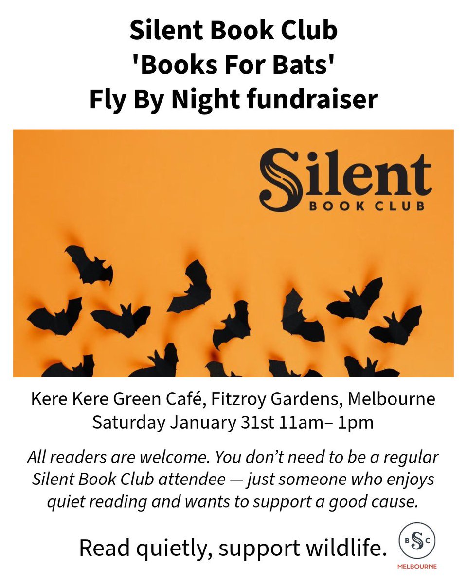 AusBats's tweet image. 🦇Melbourne
@SilentMelbourne fundraiser this Saturday!

RSVP here-
luma.com/aunkdir2
#ausbats #bats #flyingfox
