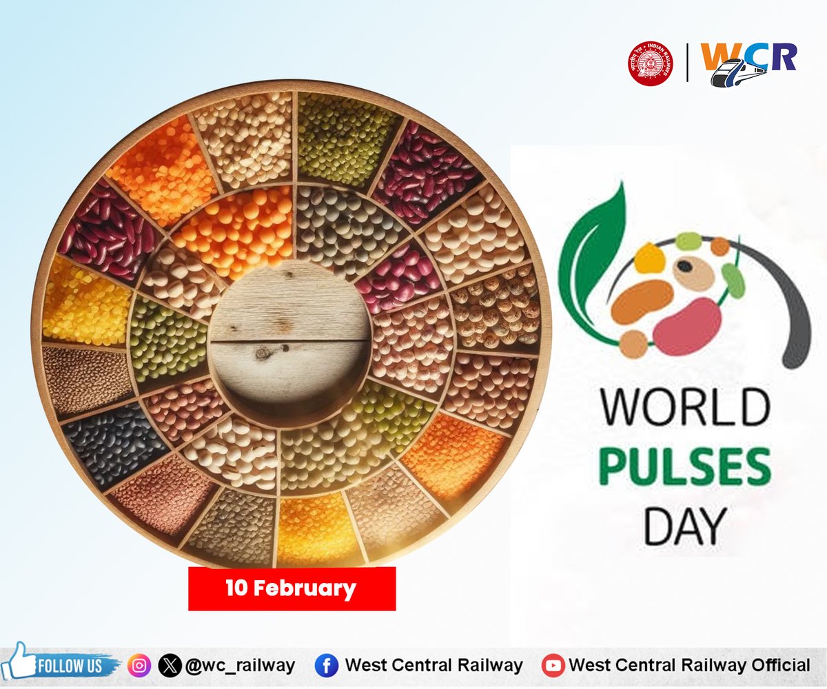wc_railway's tweet photo. On World Pulses Day, let’s celebrate the power of pulses—nutritious, sustainable, and essential for a healthy future.
#WorldPulsesDay #PulsesForHealth #Nutrition #SustainableFood #LovePulses https://t.co/3c4M1EnlVK