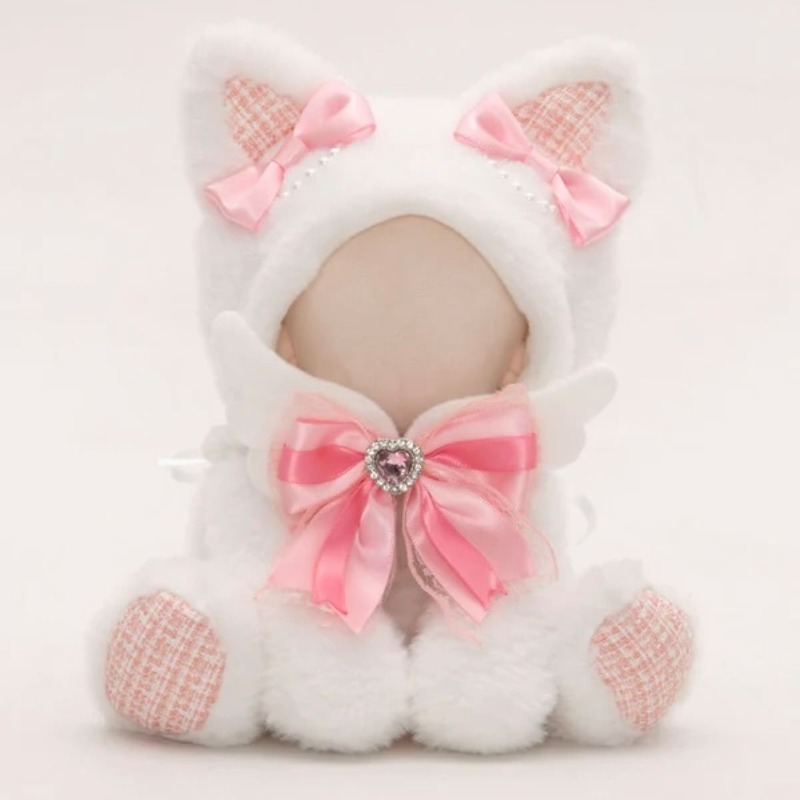 WEGO_press's tweet photo. 【ぬいおすわりにゃんこ15cm】

おすわりスタイルのぬい着ぐるみが新登場！
モコモコのファー素材とツイード生地の組み合わせが可愛い♡
15cm前後サイズのぬいにおすすめ👍✨