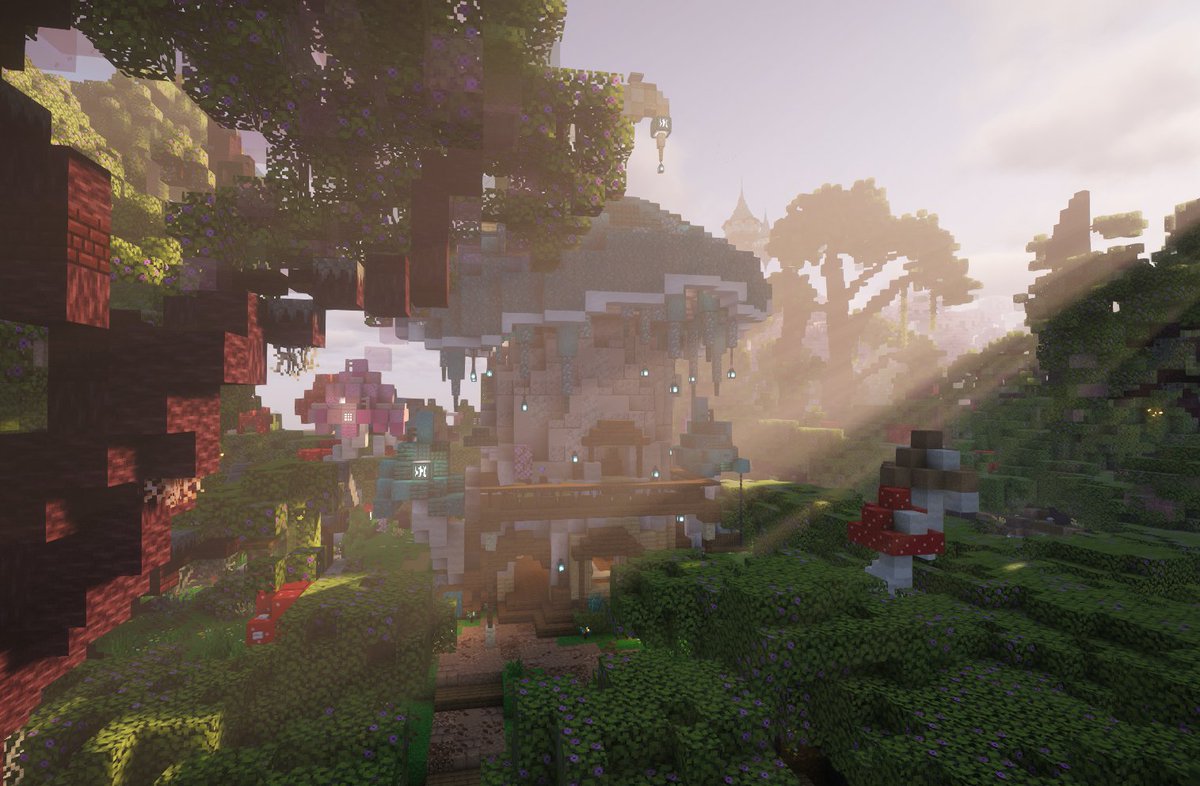 CaffeinatedOwl7's tweet image. The magical forest base on @TheInterRealms , little sneak peeks of some of the builds you will find hidden in the forest. I have tutorials for most of these builds on my YouTube channel. #minecraft ⁨ #minecraftbase #minecraftfantasy #minecraftbuilding #minecraftbuilding 
1