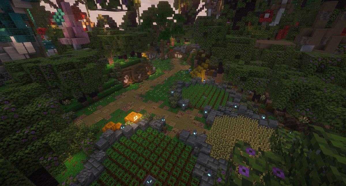 CaffeinatedOwl7's tweet image. The magical forest base on @TheInterRealms , little sneak peeks of some of the builds you will find hidden in the forest. I have tutorials for most of these builds on my YouTube channel. #minecraft ⁨ #minecraftbase #minecraftfantasy #minecraftbuilding #minecraftbuilding 
1