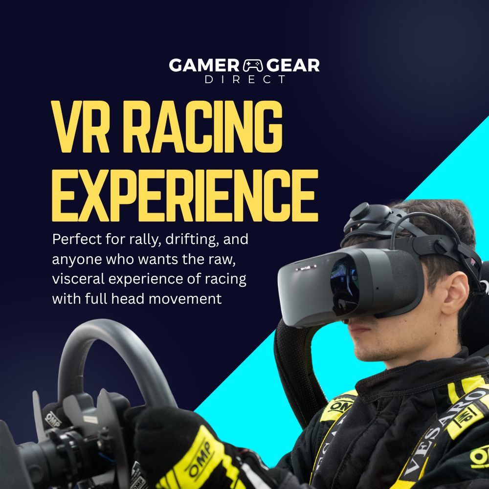 Triple screens offer great immersion — but VR?

VR puts you inside the car.

Perfect for rally, drifting, and anyone who wants the raw, visceral experience of racing with full head movement.