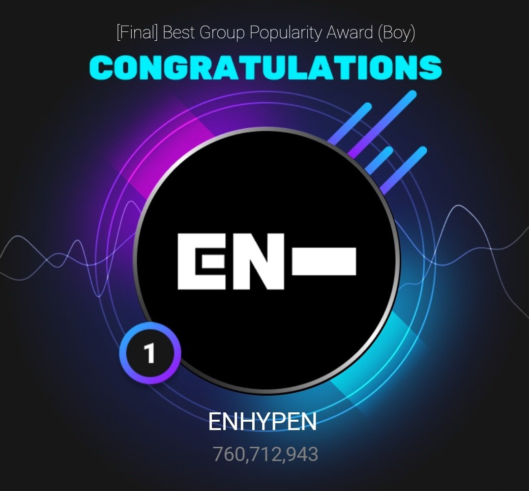 ENHYPENVT's tweet image. 🏆 #ENHYPEN has won BEST GROUP POPULARITY Award (Boy) at the 2026 D Awards!

The award will be officially presented on February 11, 2026.

CONGRATULATIONS, @ENHYPEN_members🎉

Thank you for voting and not giving up. This victory is for all of us, ENGENEs!