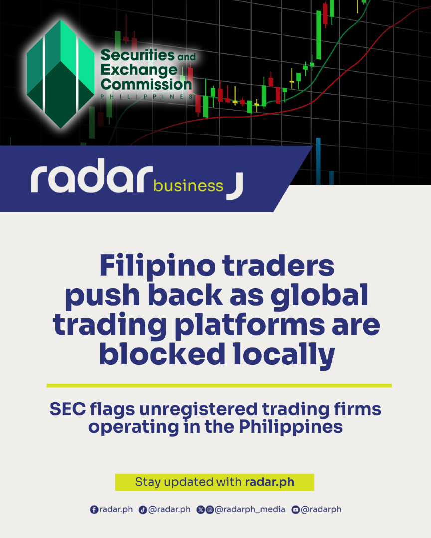 Filipino traders are pushing back after two global trading platforms were  blocked locally, reviving anger over who gets access to global markets and  who gets left behind. The action came after the