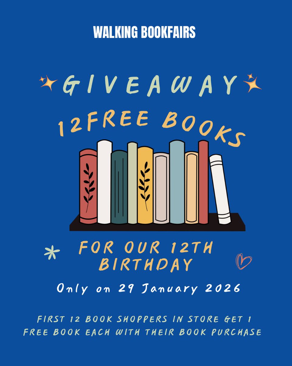 walkngbookfairs's tweet image. Giveaway Alert 🎉

First lucky 12 book shoppers at Walking BookFairs get 1 FREE book each with their book purchase on 29 January 🎉

Celebrating 12 Years of Walking BookFairs.

#Bhubaneswar #ReadMoreBooks