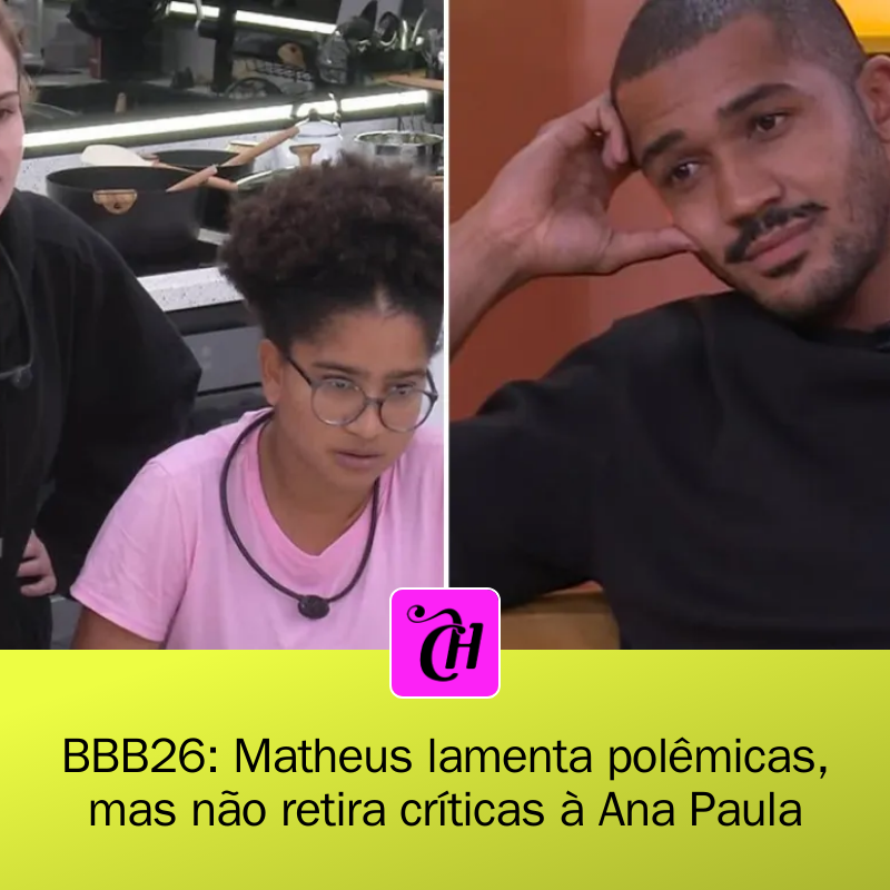 CAPRICHO's tweet photo. 🔥 Matheus deixa o BBB26 com 79,48% dos votos e fala sobre polêmicas! "Admiro Babu, mas poderia ter conversado comigo". O que você achou? #BBB26 #Matheus #Tretas
https://t.co/hKfEhP19C5 https://t.co/51QstXS1pB