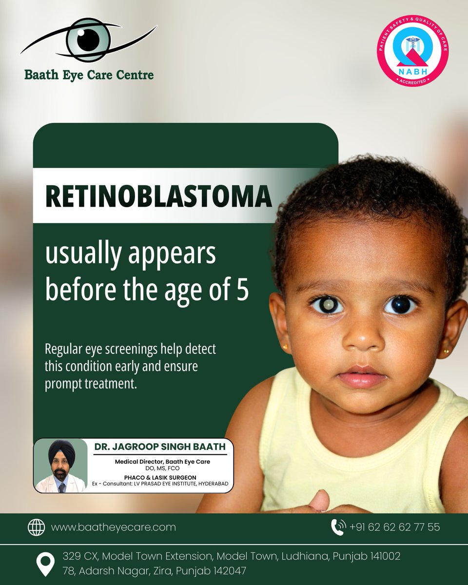 baatheyecare's tweet photo. A white reflex in child’s eye is not just a photo effect - it can be a warning sign.⚠️

Retinoblastoma is a rare eye cancer that mostly affects children under 5.

Visit https://t.co/ZelhpCKi8z

#BaathEyeCare #PediatricEyeCare #Retinoblastoma #RetinoblastomaAwareness #ChildEyeCare https://t.co/Mzt6pUNedH