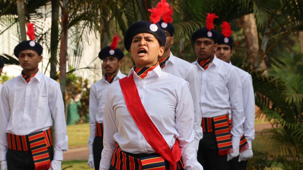 NFSU_Goa's tweet photo. NFSU Goa celebrated the 77th Republic Day on 26th January 2026, marking 150 years of Vande Mataram, with patriotism and fervour. Prof. (Dr.) Naveen Chaudhary, Campus Director, addressed the gathering on the role of forensic sciences in the criminal justice system and India's future. The celebration also saw the newly inaugurated NSS wing perform a patriotic march past. Jai Hind!