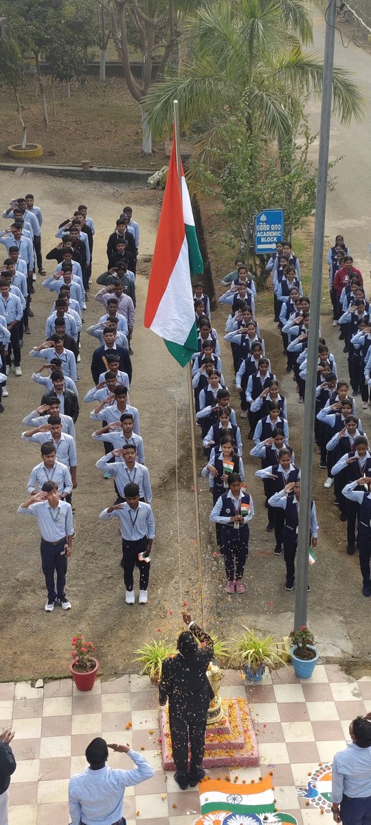 GP_Mayurbhanj's tweet photo. 77th Republic Day was observed on 26.01.2026 in GP Mayurbhanj Campus in the presence of all the students &amp; staff members of the institute. Vande Matarm. https://t.co/IPHDjmfFQX