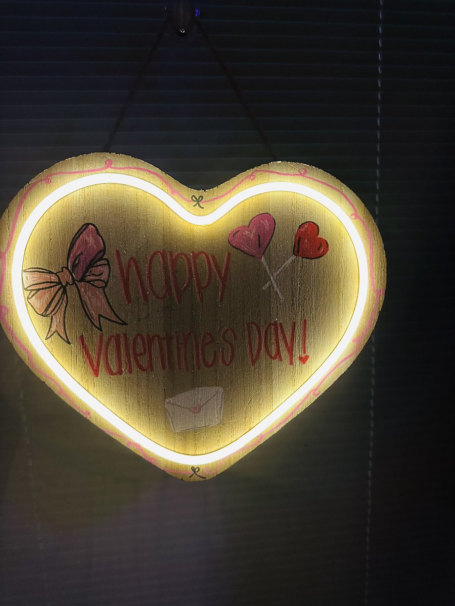 My sweet girl made me some Valentine’s decor 💁🏻‍♀️