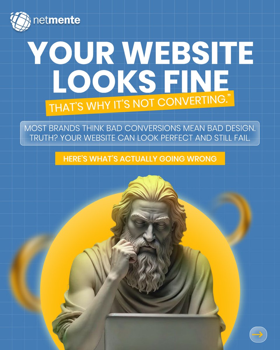 netmente07's tweet image. Your website doesn’t need to be prettier.
It needs to be smarter.
.
.
.
#Netmente #googleupdates #growthmarketing #webdevelopment #digitalmarketingagency