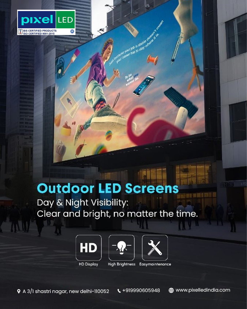 Pixelled_pvtltd's tweet image. Transform outdoor spaces with Pixel LED Outdoor Screens — delivering ultra-bright visuals, stunning clarity &amp;amp; weather-resistant performance.

📌 A 3/1, Shastri Nagar, New Delhi – 110052
📞 +91 9990605948

🌐 pixellledindia.com
#OutdoorLEDScreen #PixelLED #LEDDisplay #Outdoo
