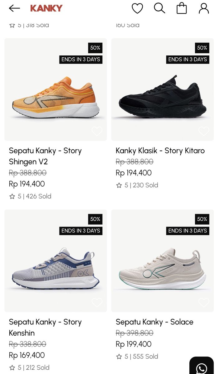 kimmyexp's tweet photo. Sepatu KANKY DISKON 50% ‼️👟

🗓️cuma sampai 31 Januari 2026

di web officialnya👇🏻
https://t.co/ikVi6kS4su https://t.co/2f9BQBYxQf