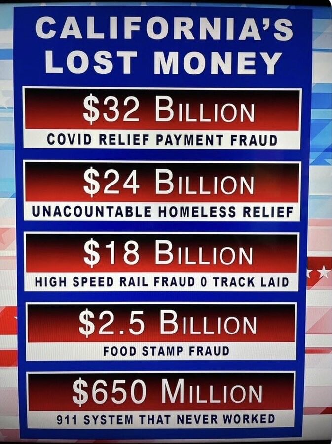 LeahRain77's tweet image. For Starters … try looking in Newsom’s wallet