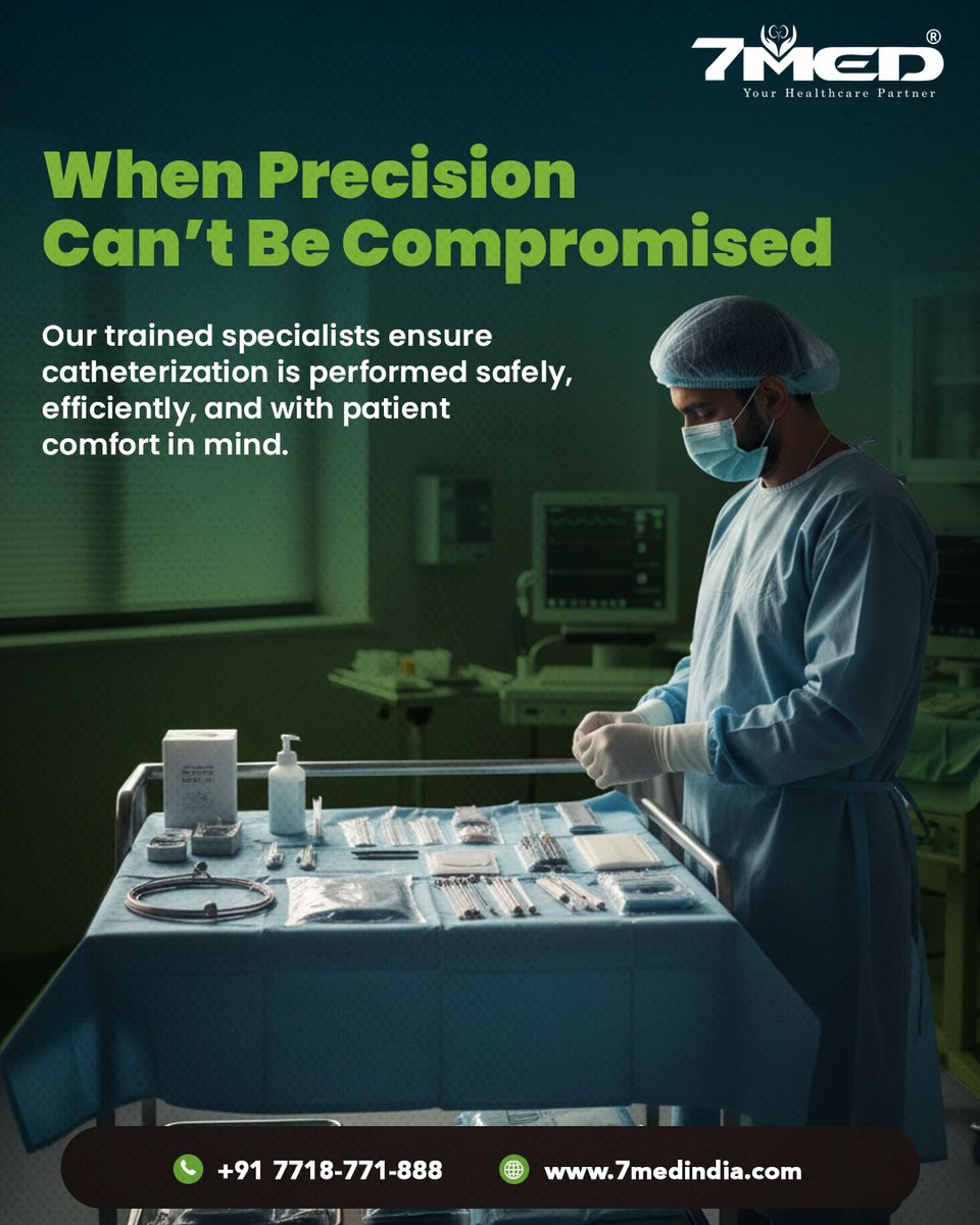 7medIndia's tweet image. When Precision Can't Be Compromised. Our trained specialists ensure catheterization is performed safely, efficiently, and with patient comfort in mind.

Call: +91 7718771888
Visit: 7medindia.com

#MedicalPrecision #PatientCare #7MedIndia #Healthcare