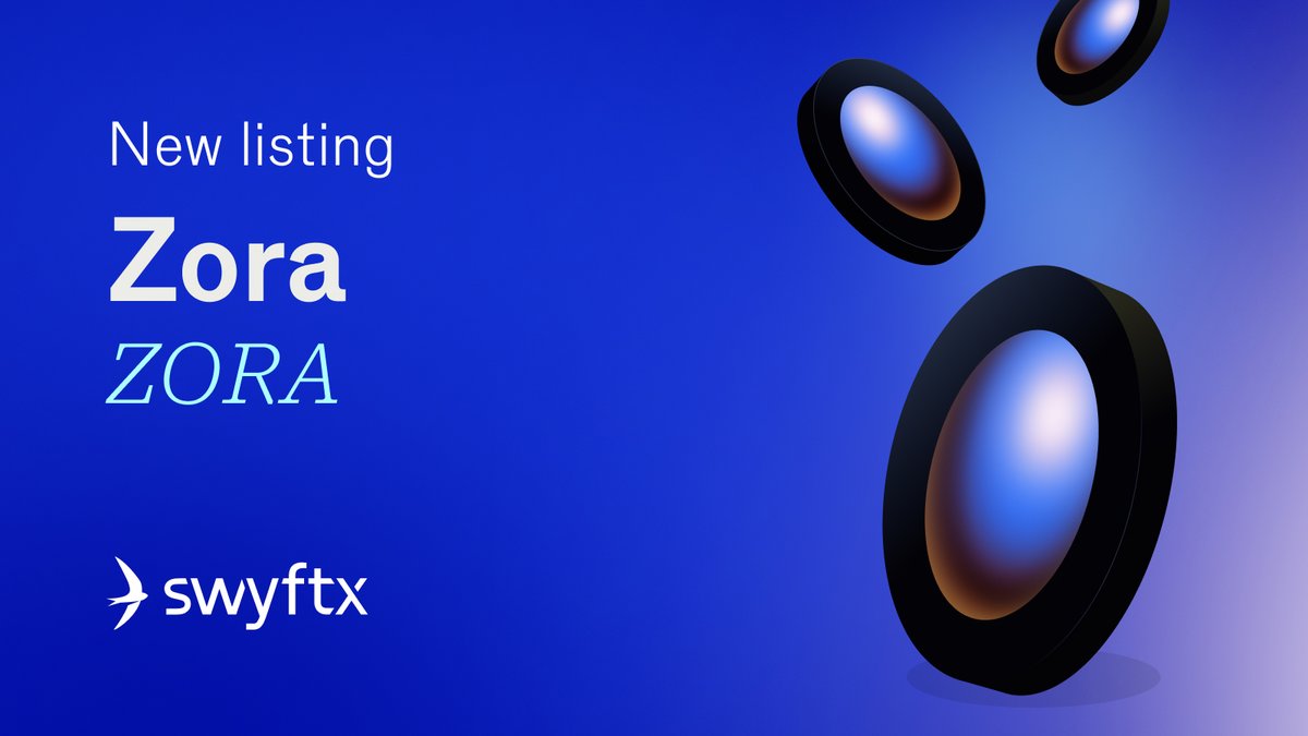 NEW LISTING ALERT! $ZORA is now tradable on Swyftx. Zora is on a mission to  make creating and collecting on-chain easy for everyone. By using crypto to  deliver ownership, the platform turns