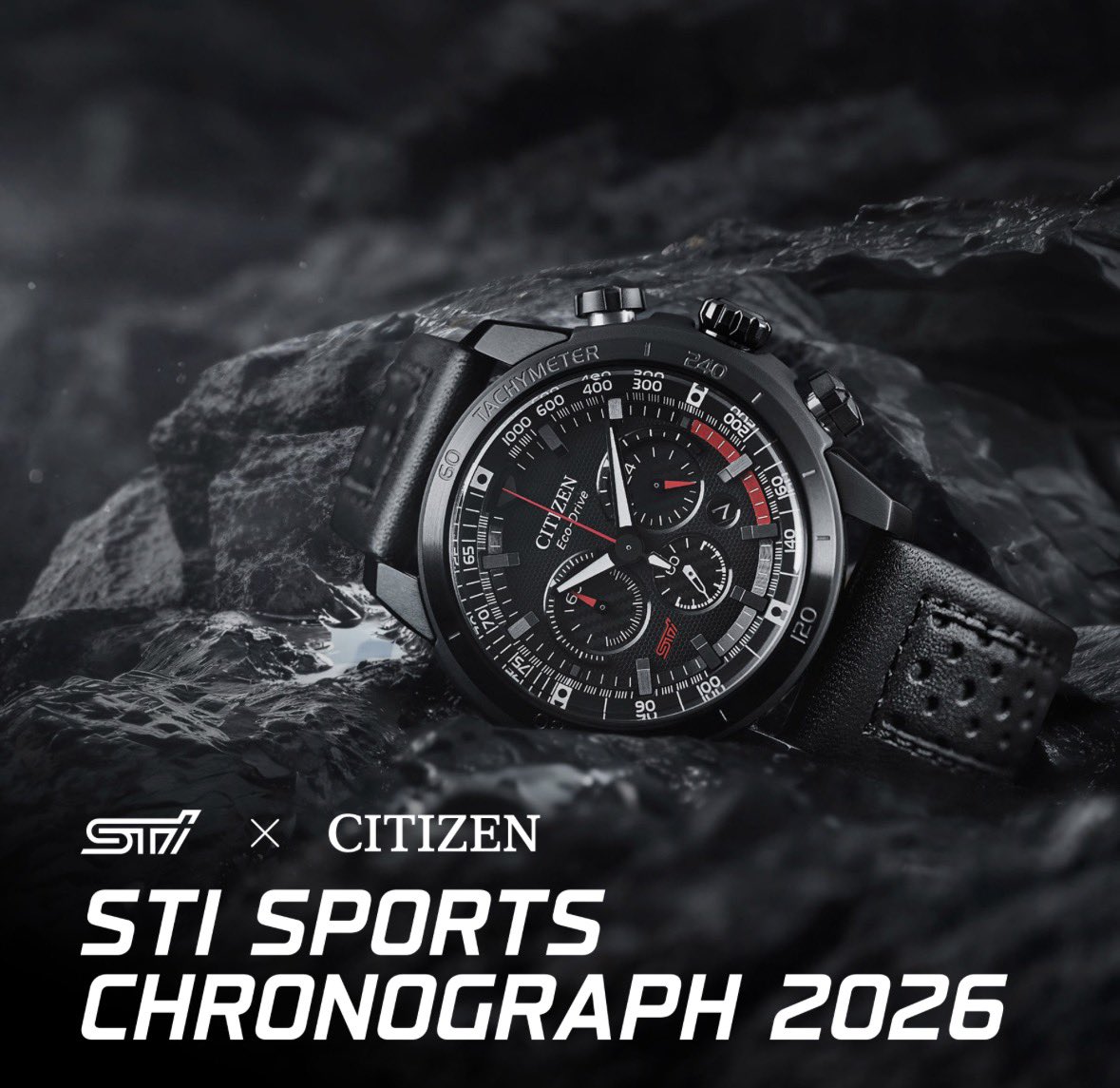 STI SPORTS CHRONOGRAPH 2026 全世界限定500本 STIとシチズンの