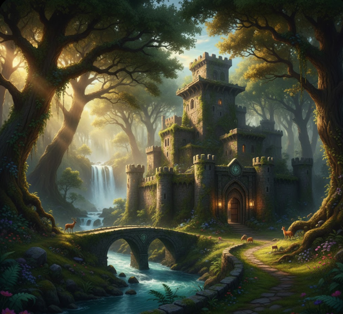My Digital Shelter for <a href="/DataHaven_xyz/">DataHaven 🫎</a> is this ancient forest castle. It symbolizes robust, organic data privacy, perfectly blended with nature. This design embodies the peace of mind that comes from true digital security. #DataHaven #ForestCastle #DataPrivacy