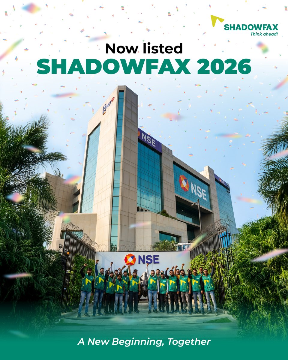 shadowfax_in's tweet photo. Today is a proud moment for all of us.
Shadowfax is officially listed, and we’re deeply grateful to everyone who believed in this journey.
#shadowfax #thinkahead #ipomilestone #logisticservices #shadowfaxipo2026 #deliveryservices #proudmoment #teamsuccess #builtinindia #nse https://t.co/vp67l3oYJw