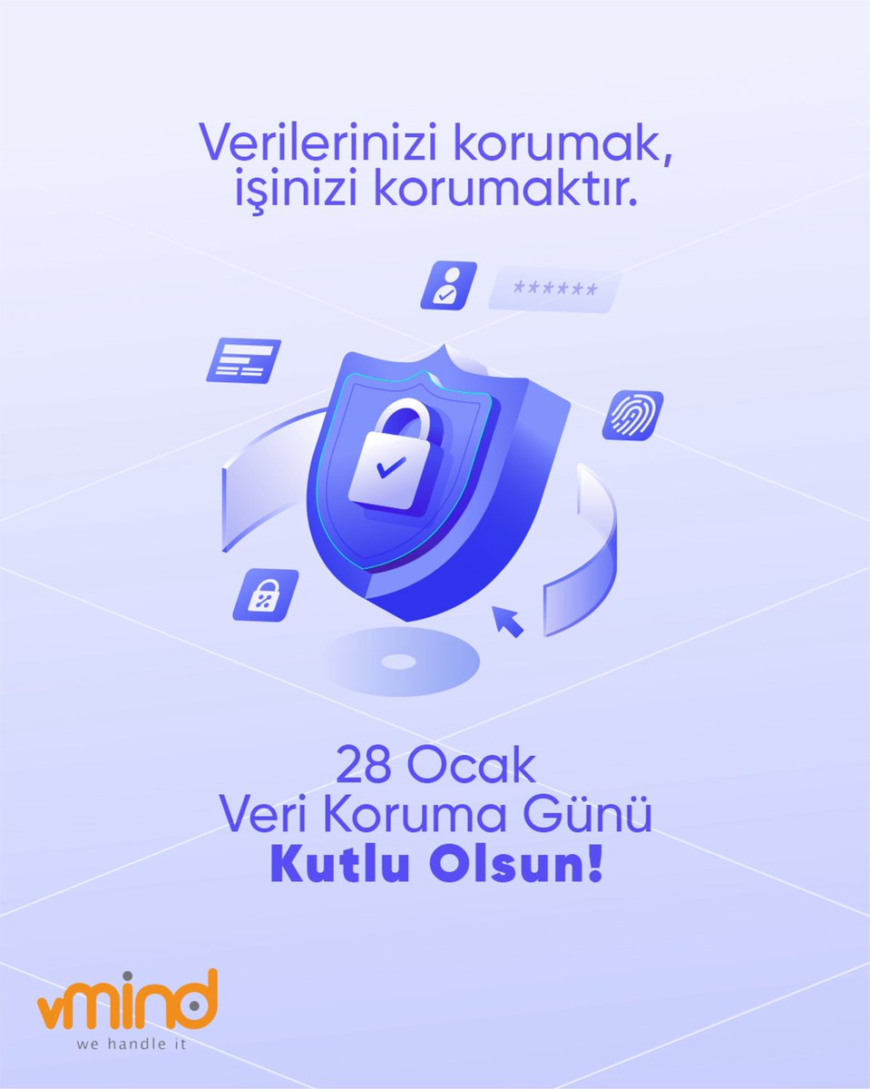 🛡️ Verileri korumak, yalnızca dijital varlıkları değil; iş sürekliliğini, güveni ve itibarı da korumak anlamına gelir.Dijital dünyada artan riskler karşısında, veri güvenliği kurumlar için stratejik bir sorumluluk haline gelmiştir.

📅 28 Ocak Veri Koruma Günü kutlu olsun.