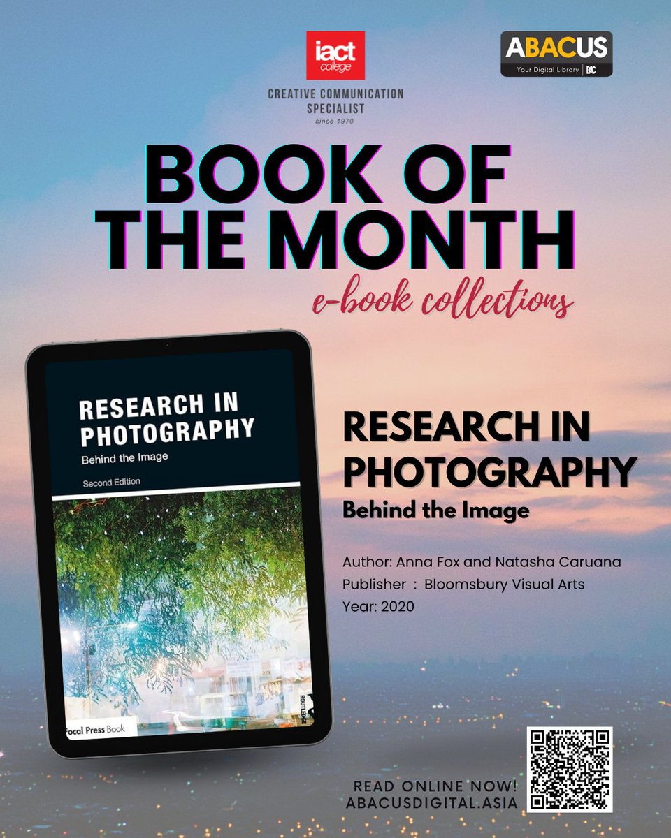 Ever wondered how photographers shape their ideas before they shoot?
You can read or borrow this e-book on Ebook Central:
…ntral-proquest-com.ezproxy.bac.edu.my...
Happy reading!
#PhotographyResearch #VisualStorytelling #CreativeCommunicationSpecialist #BehindTheImage #PhotographyStudies