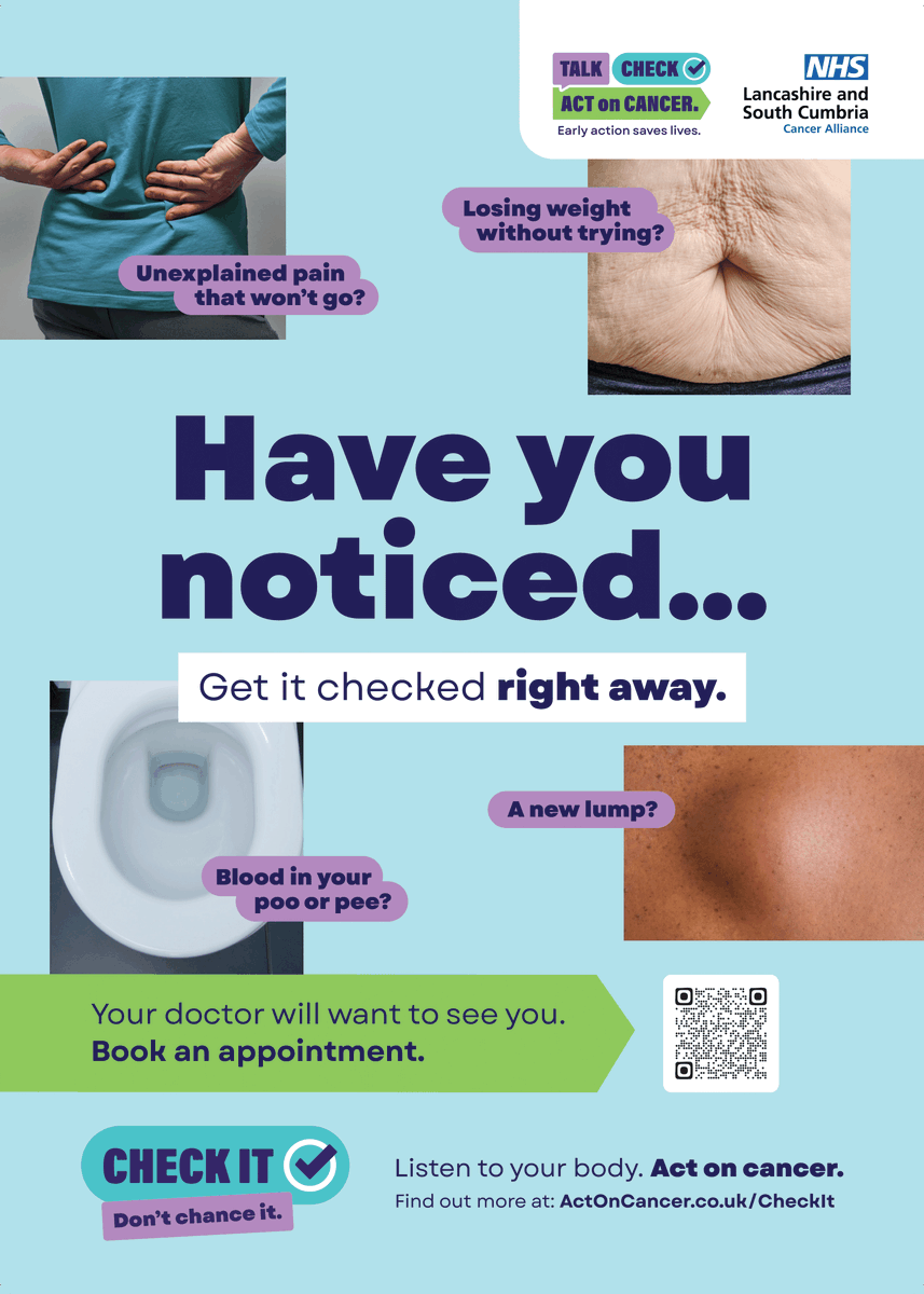 🗣 “I feel fine, so I don’t need a smear test.”

❌ False! Cervical screening detects changes before symptoms appear.

Drop in to have your test:

📅 3rd February
🕘 11:00-16:00
📍 The Range, 1 Parkinson Way, Blackpool, FY4 2AZ

#CervicalScreening l #WomensHealth l #GetChecked