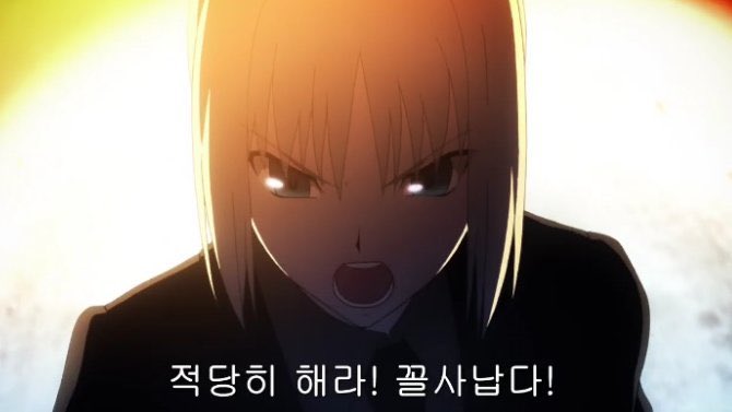 세이버님 나보면이렇게말함