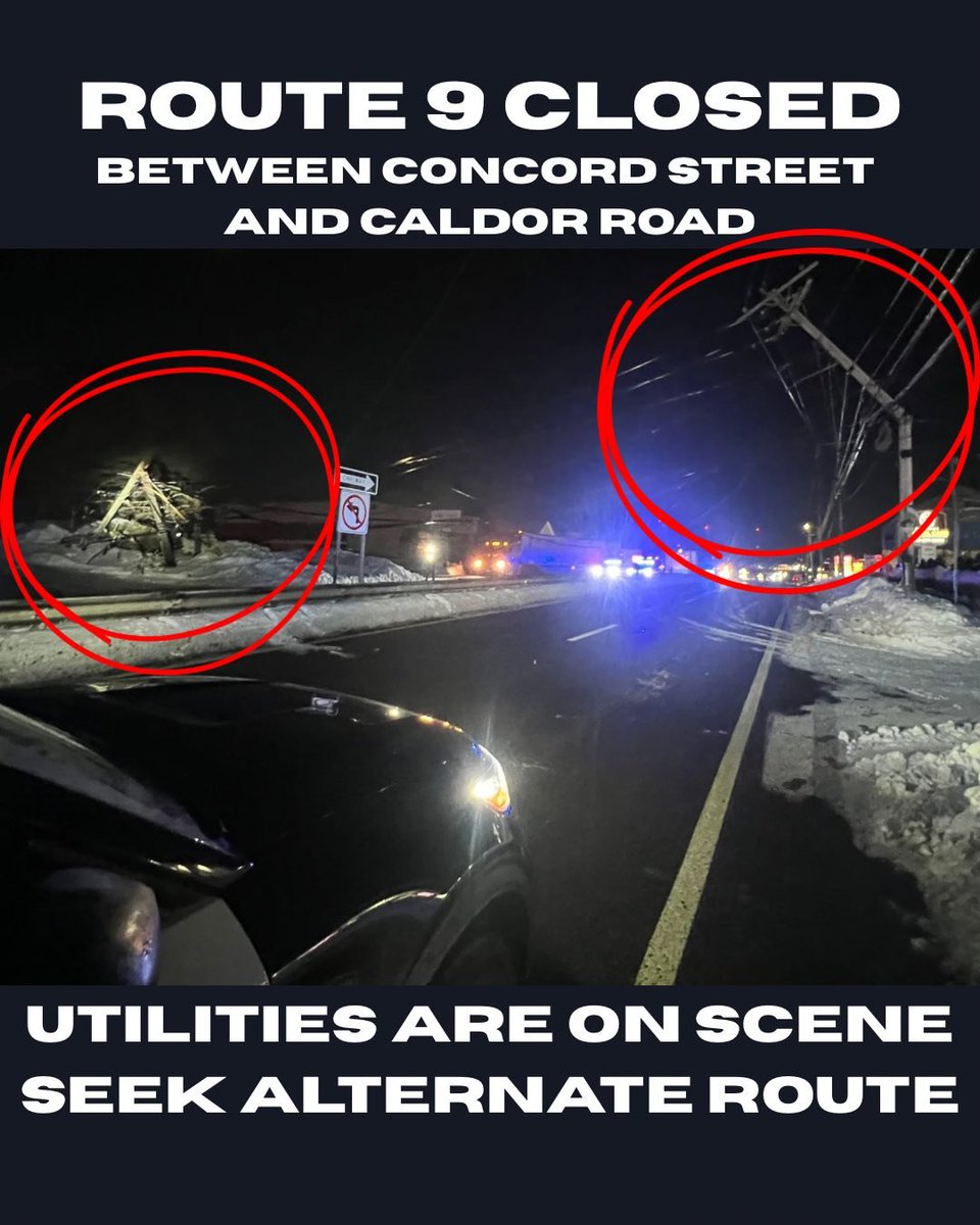 In #Framingham, Route 9 remains closed between Concord St (Route 126) and Caldor Rd &amp; appears that will be the case until at least NOON. 

Please seek an alternate route. Cochituate Rd (Route 30) is likely the best route to get access to the area.

📸 <a href="/FraminghamPD/">Framingham Police</a>  #Boston25