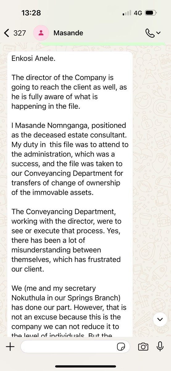 Anele's tweet image. Is anyone familiar with this law firm? They are busy trying to steal a title deed from a widow who’s husband left her the house. They are literally running away with her estate. 

They acted like they were going to do right then silence. 

They have now blocked all our numbers.