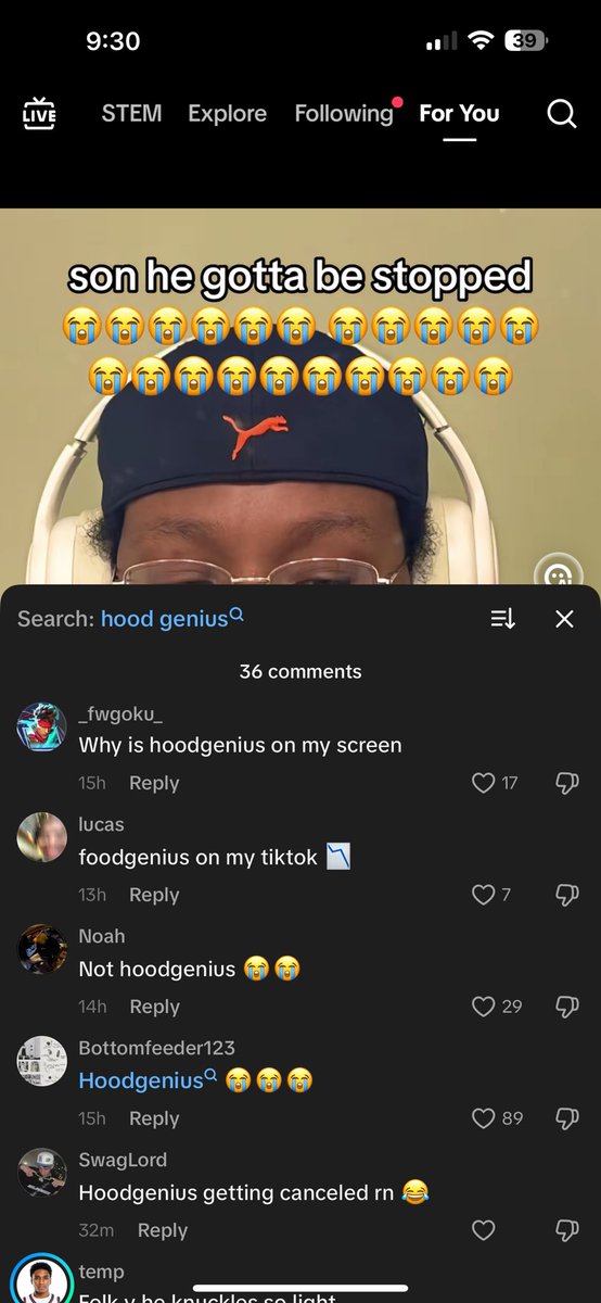 HoodPenis face reveal has reached the realm of TikTok 😭😭