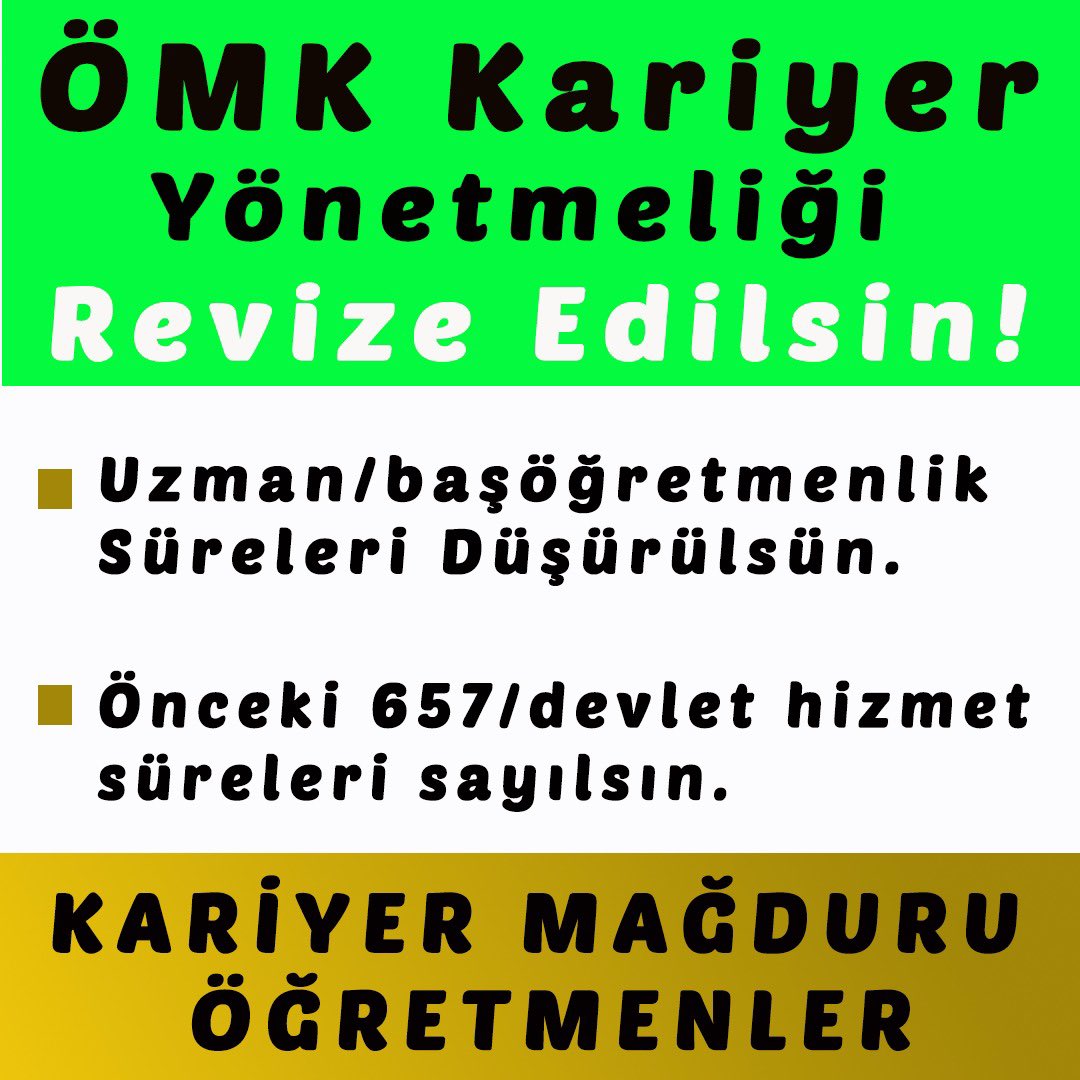 Fatmatderin's tweet photo. KARİYER MAĞDURU ÖĞRETMENLER:
Öğretmenlik Meslek Kanunu sebebiyle hak kaybı yaşıyoruz. 
Önceden yaptığımız kamu/devlet görev süremiz Kariyer yönetmeliğinde dikkate alınmıyor. Yıllarca yapılan görev süresi boşa gidiyor. Bu, haksızlık, adaletsizlik ve eşitsizliktir
#ÖMK
@hasandogan https://t.co/hWPW6Sz2sR