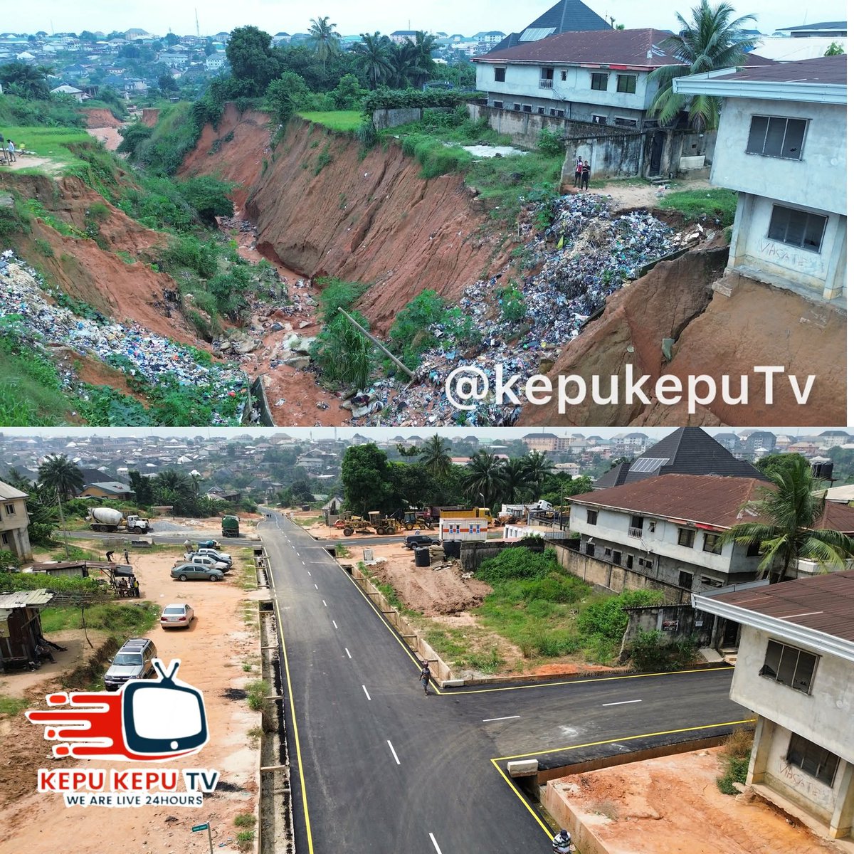 This is nothing short of a miracle. The inhabitants and property owners here have been saved untold hardship by the amiable good government of <a href="/NG_AbiaState/">AbiaState_NG</a> ably led by <a href="/alexottiofr/">Alex Otti</a> . Thank you <a href="/kepukepunews/">KEPUKEPU TV 📺</a> for this everlasting memories.