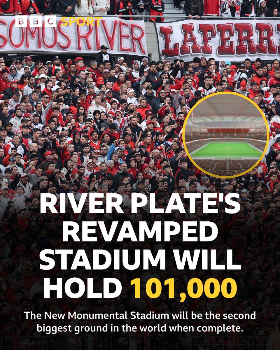 River Plate have announced a major expansion to their Monumental Stadium 🏟️

📸 @riverplate