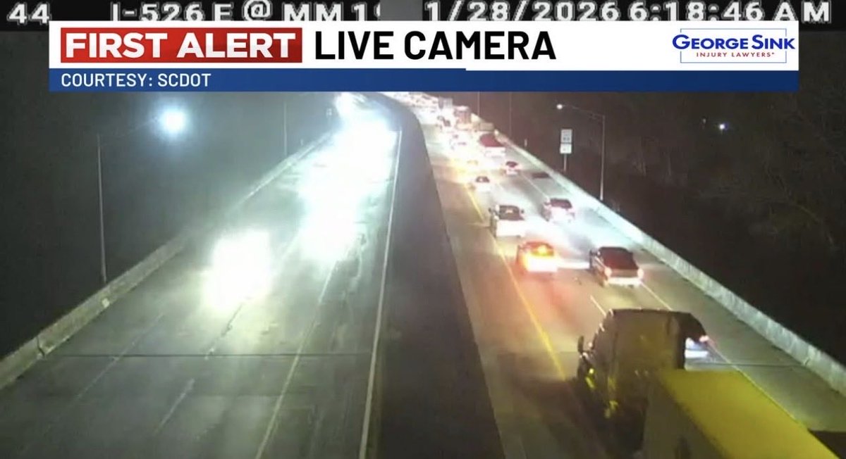 FIRST ALERT: An accident on I-526 Westbound at Exit 18B is causing delays this morning headed towards the merge.
This is just before the Rivers Avenue exit.