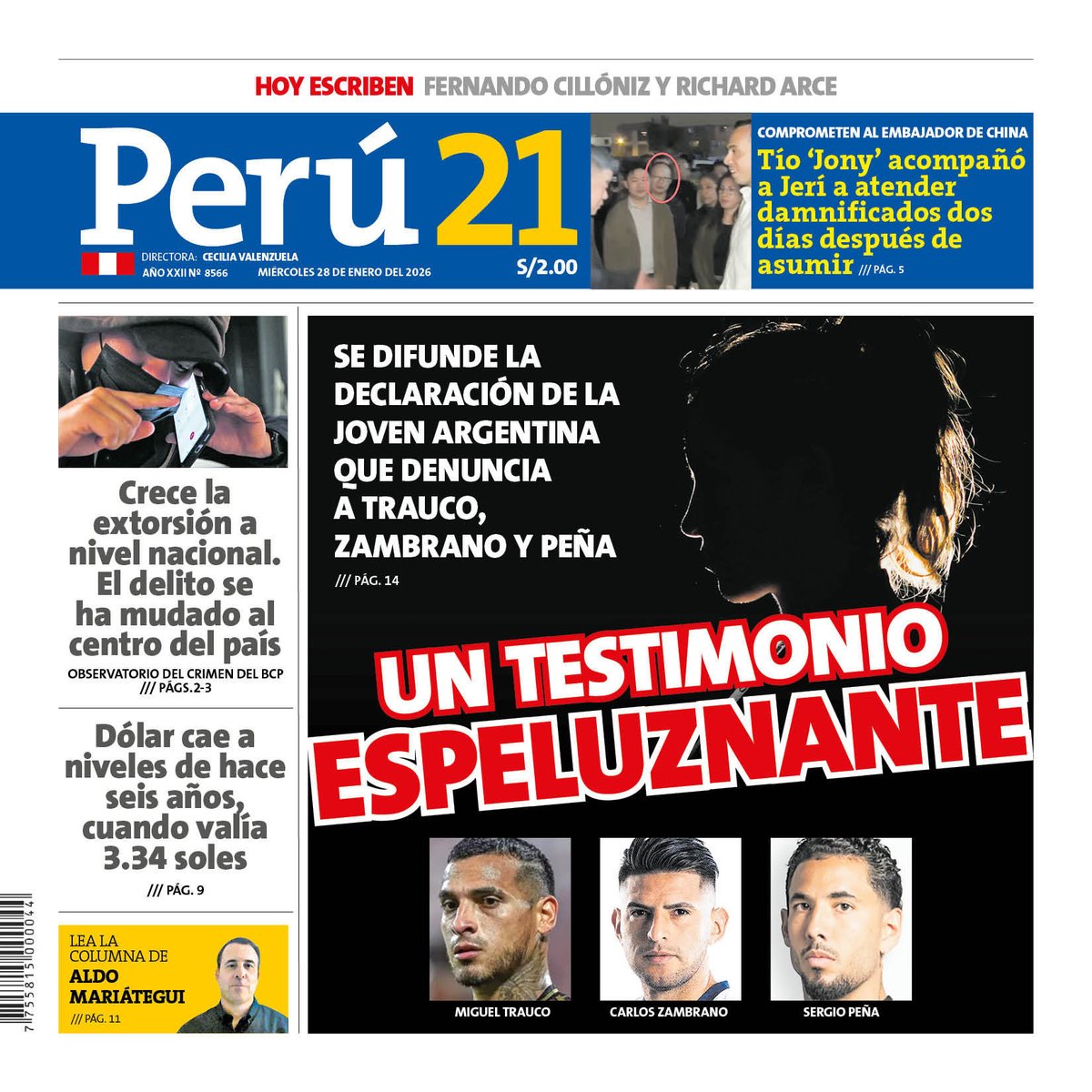 🗞️ UN TESTIMONIO ESPELUZNANTE 

📲 No te pierdas la edición de hoy. Toda la información aquí: epaper.peru21.pe/promociones/