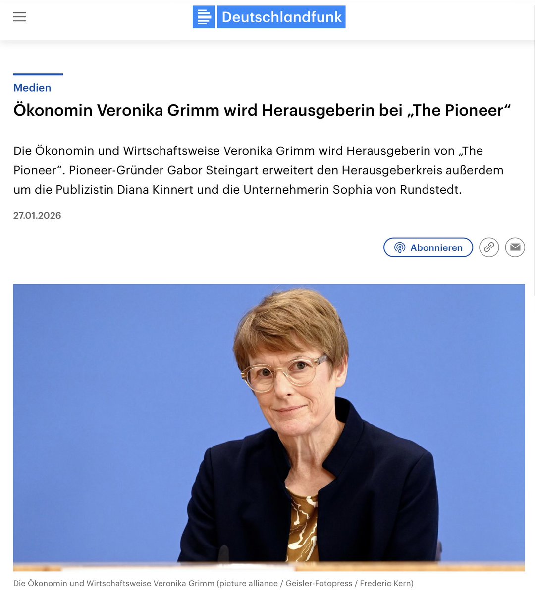GrimmsMärchen, jetzt mit noch mehr Interessenskonflikten als eh schon…

Wirtschaftsweise, Beraterin von #GasKathi, im Aufsichtsrat von SiemensEnergie und jetzt auch noch das…

Grimm muss raus aus dem Wirtschaftsrat!

deutschlandfunk.de/oekonomin-vero…