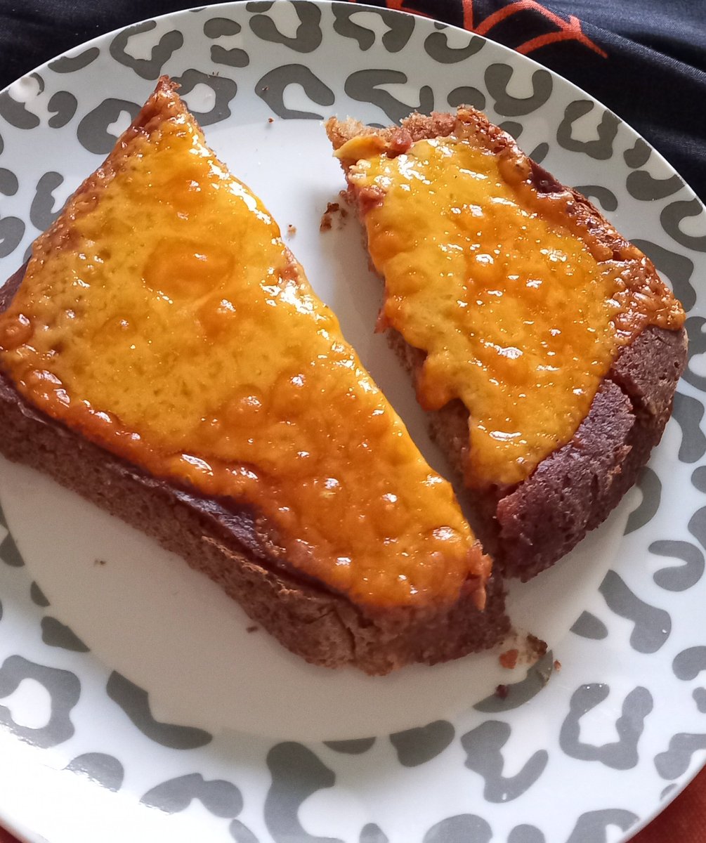 Excuse the bit I've bitten into but adding a slice of cornbeef to your cheese on toast works wonders its bloody lovely lol