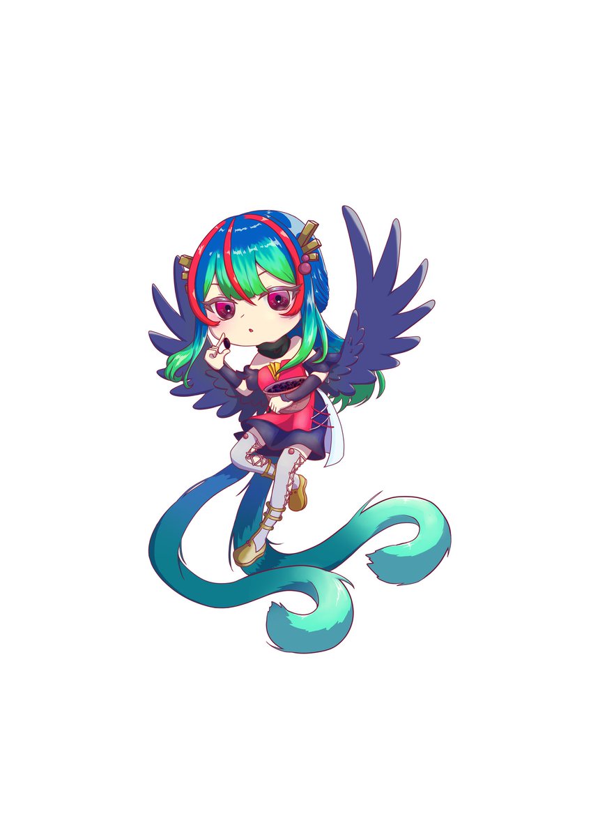 rieran0041's tweet photo. ケツァールの擬人化(ミニキャラ版)
ピクシアちゃんです！
創作キャラと化しました( ᐛ ;)
 #創作キャラ 
 #擬人化 
 #デジタルイラスト 
 #ミニキャラ https://t.co/Rw1TKRxIOO
